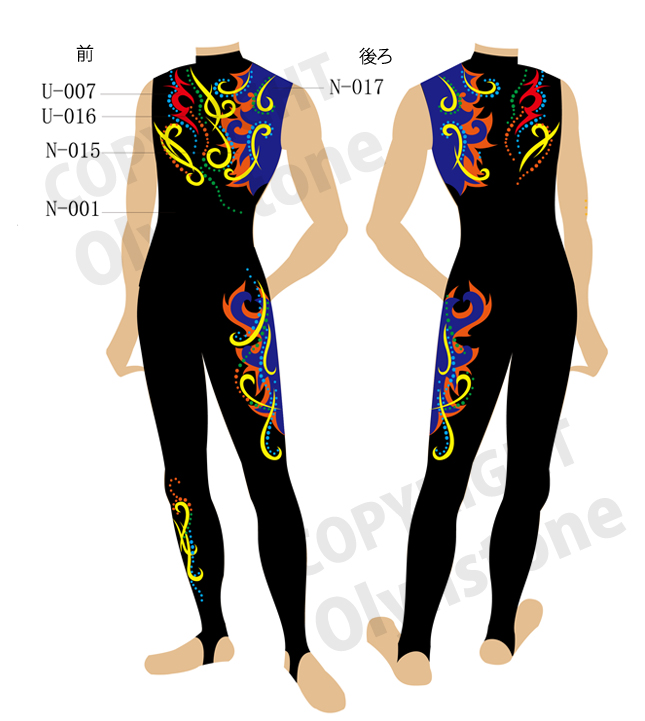 オリンストーン男子新体操レオタードGRM-2018-1029