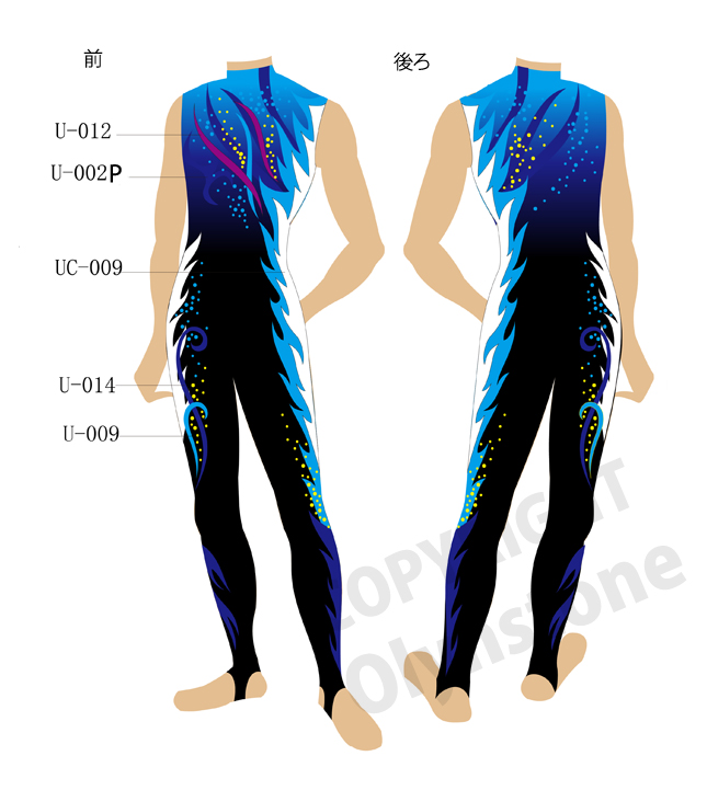 オリンストーン男子新体操レオタードGRM-2018-1030